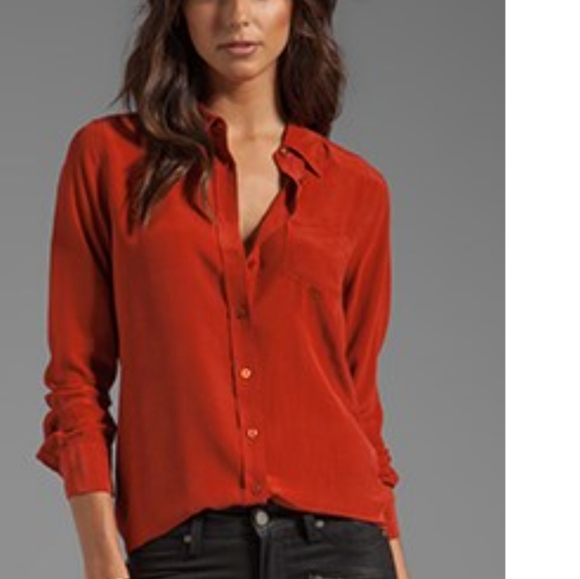 Equiment femme slim fit silk top size medium - Picture 1 of 10